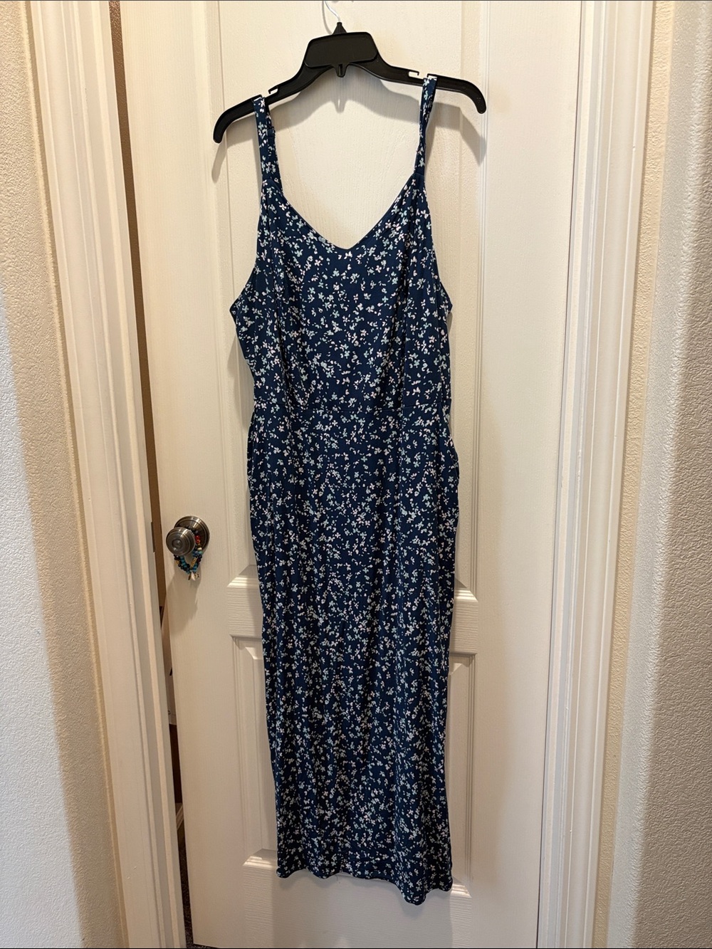 41 Hawthorne Navy Blue Floral Slip Sundress 2x